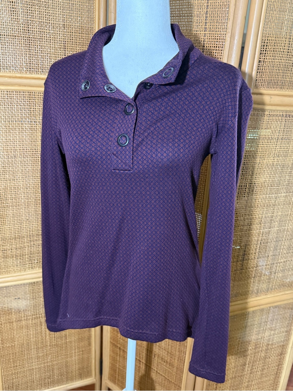 Merrell Button Neck Long Sleeve Top - Picture 7 of 9
